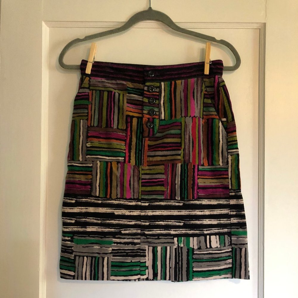 Last Chance!!!  Anthro Odille Spectrum Velvet Pencil Skirt